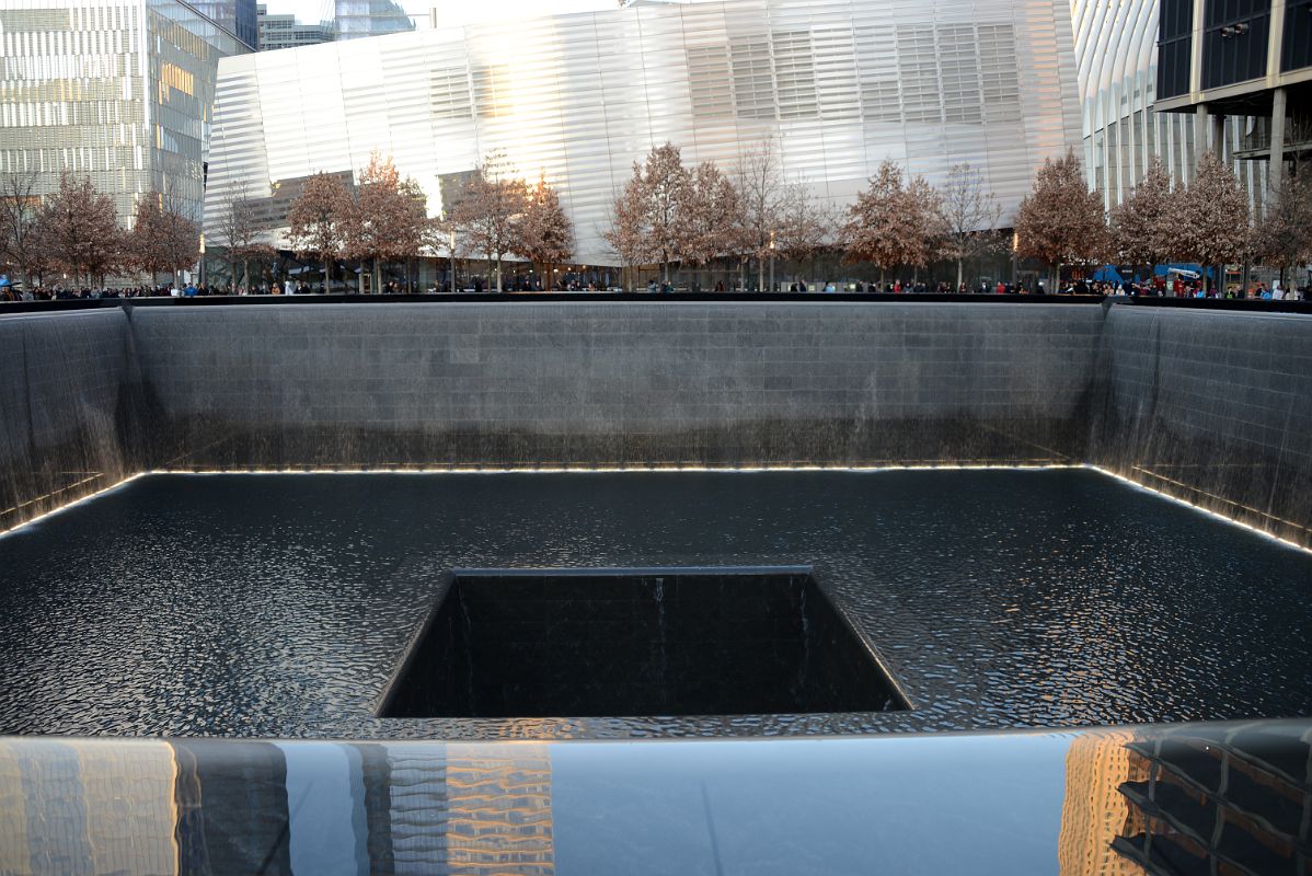 14-03 South Pool With 911 Museum Entry Pavilion Behind Late Afternoon